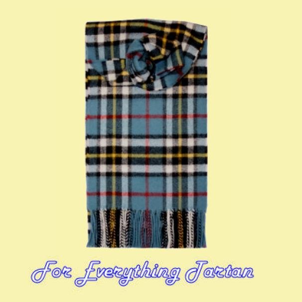 Image 0 of Thomson Blue Clan Tartan Lambswool Fringed Scarf