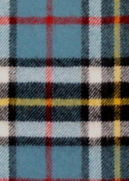 Image 2 of Thomson Blue Clan Tartan Lambswool Fringed Scarf