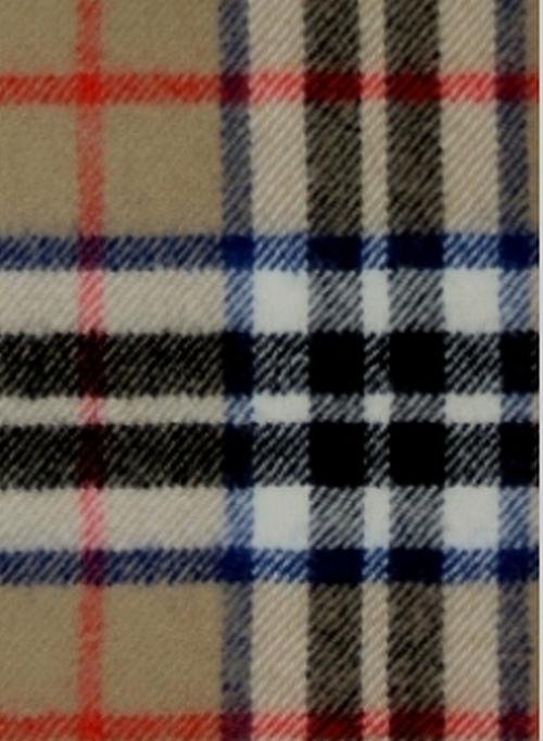 Image 2 of Thomson Camel Clan Tartan Lambswool Fringed Scarf