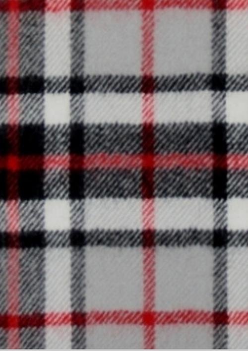 Image 2 of Thomson Grey Clan Tartan Lambswool Fringed Scarf