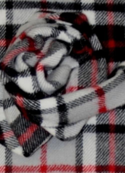 Image 3 of Thomson Grey Clan Tartan Lambswool Fringed Scarf