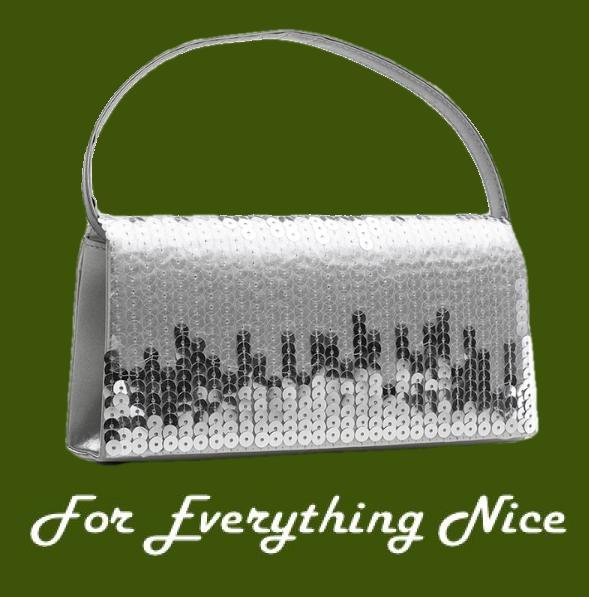 Image 2 of Shimmering Silver Metallic Sequined Evening Bag Bridal Purse