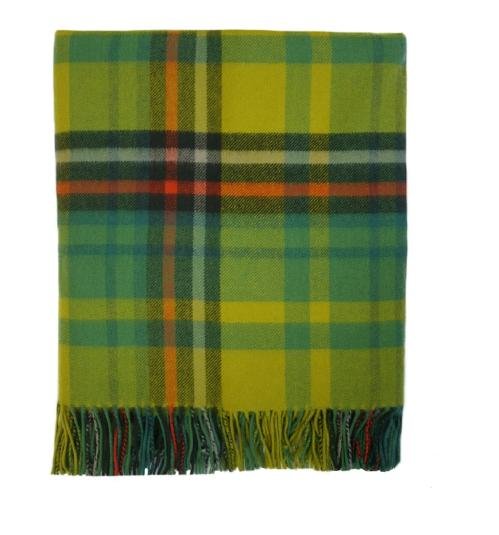 Image 1 of Bellspool Check Tartan Lambswool Blanket Throw