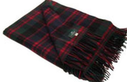 Image 1 of MacDonald Modern Clan Tartan Lambswool Blanket Throw
