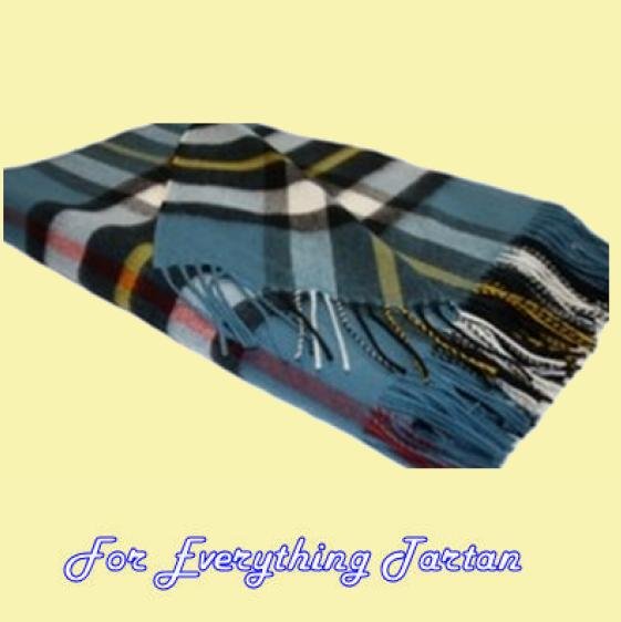 Image 0 of Thomson Blue Clan Tartan Lambswool Blanket Throw
