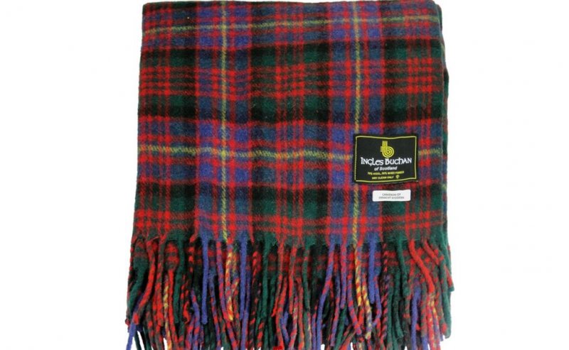 Cameron Of Erracht Modern Clan Tartan Lambswool Blanket Throw