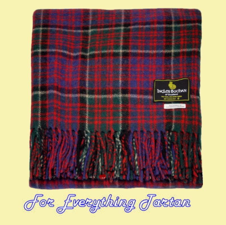 Image 0 of MacDonald Clanranald Modern Clan Tartan Lambswool Blanket Throw