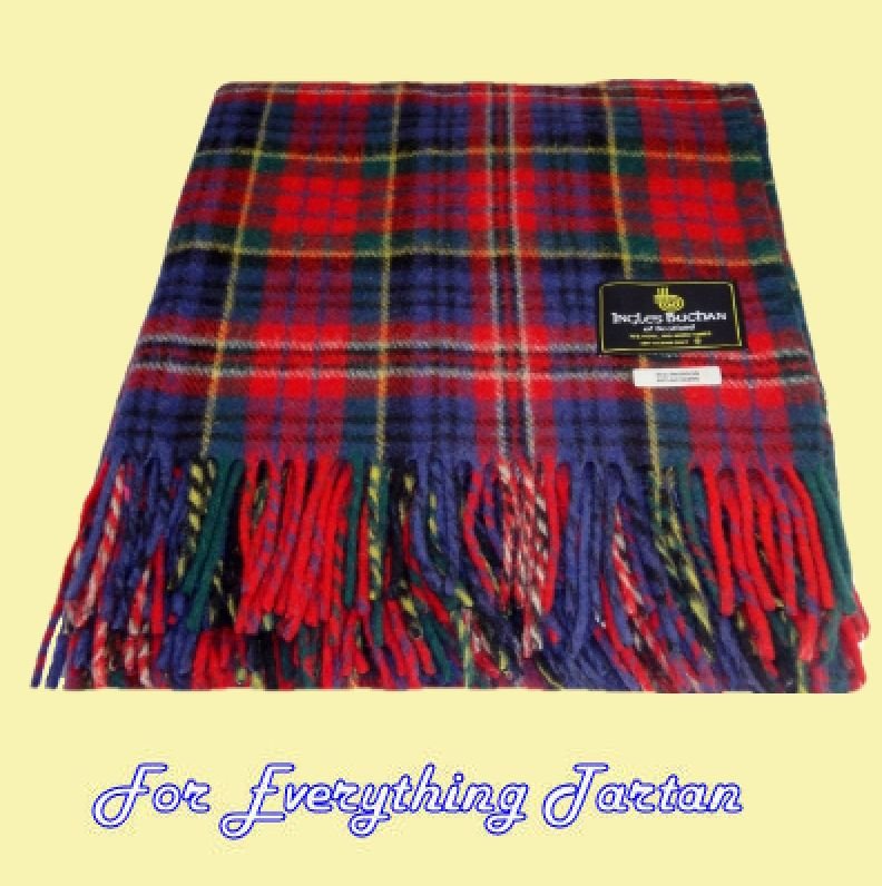 Image 0 of MacPherson Red Modern Clan Tartan Lambswool Blanket Throw