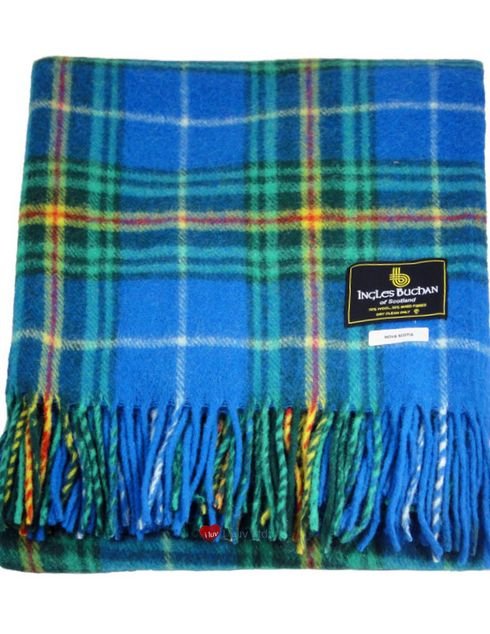 Image 1 of Nova Scotia Canadian Tartan Lambswool Blanket Throw