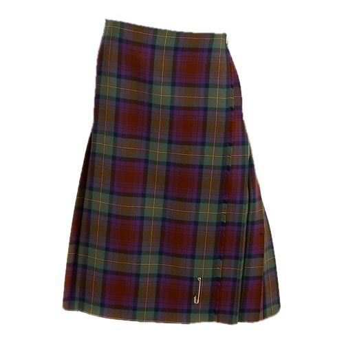 Image 1 of Hostess Ladies Tartan Kilted Long Skirt Wool Womens Lightweight Pleated Kilt