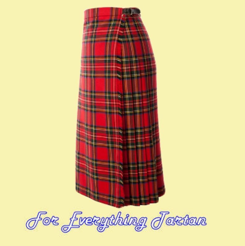 Image 2 of Hostess Ladies Tartan Kilted Long Skirt Wool Womens Lightweight Pleated Kilt