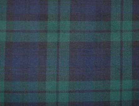 Image 1 of Blackwatch Modern Tartan PolyWool Plaid Fabric Double Width