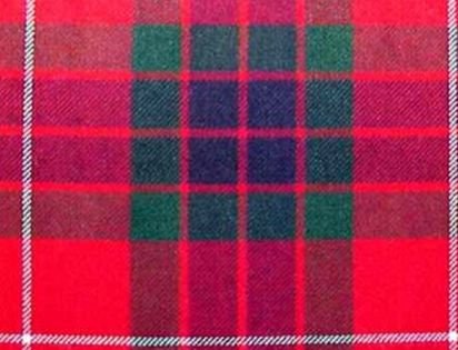 Image 1 of Fraser Red Modern Tartan 11oz Polyviscose Plaid Fabric Double Width