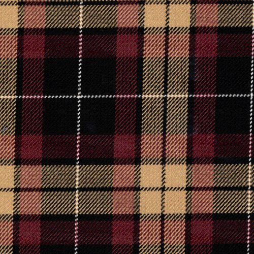 Image 1 of MacMillan Mini Black Balmoral Double Width 11oz Polyviscose Tartan Fabric