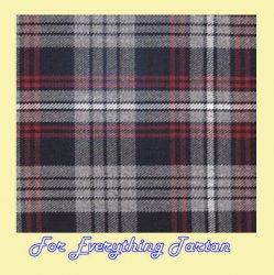 Auld Lang Syne Grey Tartan Polyviscose Plaid Fabric Swatch  