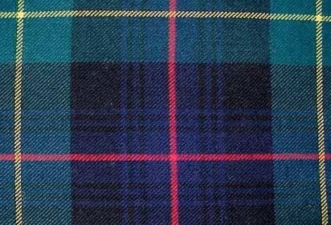 Image 1 of Farquharson Modern Tartan Polyviscose Plaid Fabric Swatch  