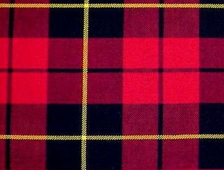 Image 1 of Wallace Modern Tartan Polyviscose Plaid Fabric Swatch  