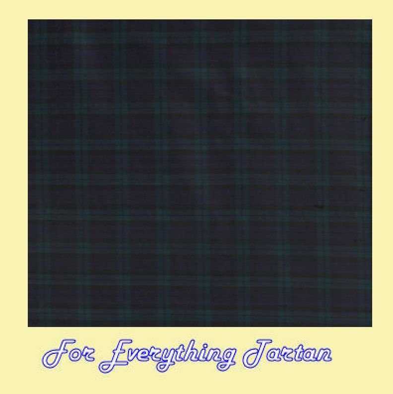 Image 0 of Blackwatch Modern Mini Tartan Dupion Silk Plaid Fabric x 1 metre