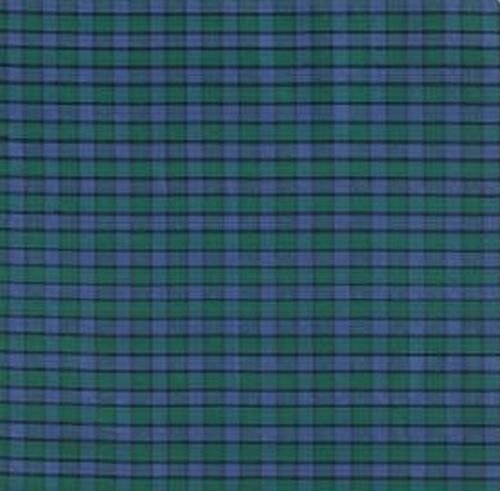 Image 1 of Flower Of Scotland Mini Tartan Dupion Silk Plaid Fabric Swatch  