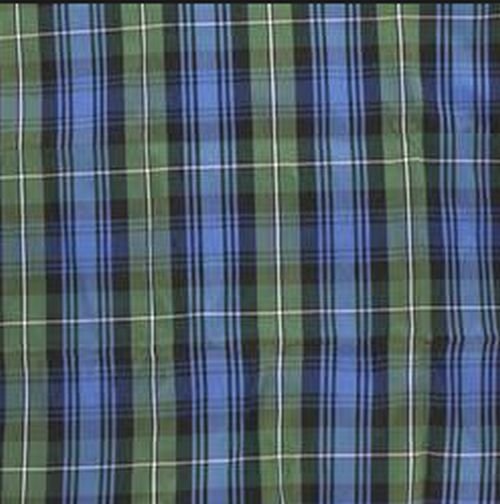 Image 1 of Forbes Ancient Tartan Dupion Silk Plaid Fabric Swatch  