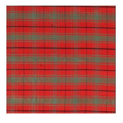 Image 1 of MacDonald Of The Isles Tartan Dupion Silk Plaid Fabric Swatch  