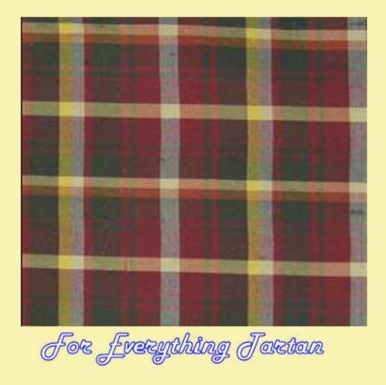Image 0 of Maple Leaf Mini Canadian Tartan Dupion Silk Plaid Fabric Swatch  