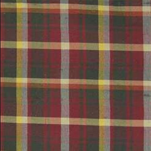Image 1 of Maple Leaf Mini Canadian Tartan Dupion Silk Plaid Fabric Swatch  