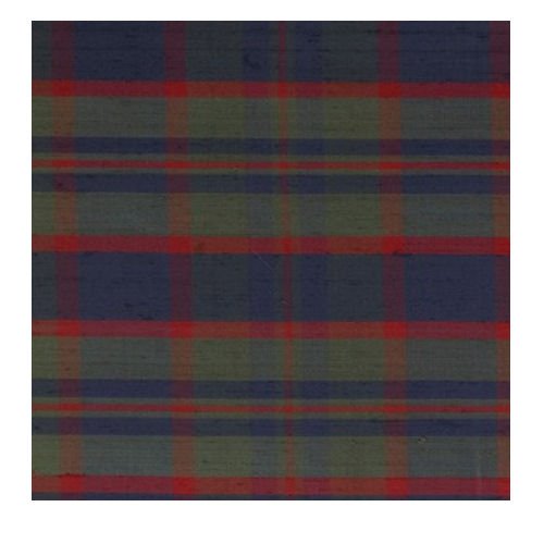 Image 1 of Perthshire Tartan Dupion Silk Plaid Fabric Swatch  