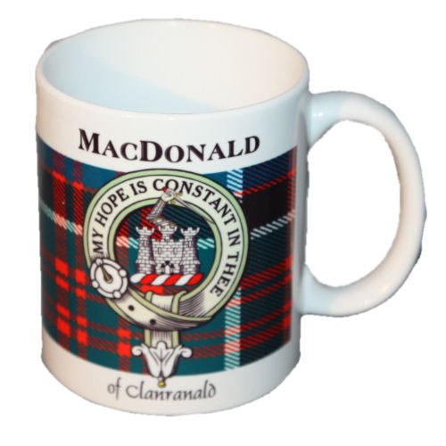 Image 1 of MacDonald Clanranald Ceramic Mugs MacDonald Clanranald Clan Badge Mugs Set of 2