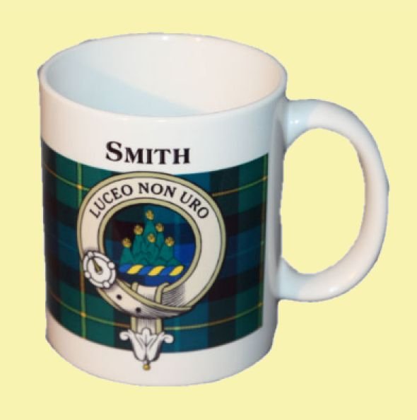 Image 0 of Smith Tartan Clan Crest Ceramic Mugs Smith Clan Badge Mugs Set of 2