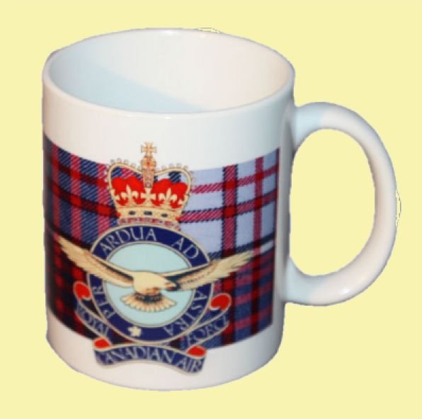 Image 0 of RCAF Tartan Crest Ceramic Mugs RCAF Badge Mugs Set of 2