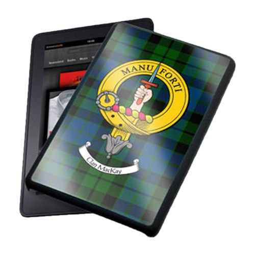 Image 1 of Clan Crest Tartan Badge Black Kindle Fire Cover Clan Badge Kindle Cover