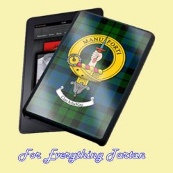 Clan Crest Tartan Badge Black Kindle Fire Cover Clan Badge Kindle Cover