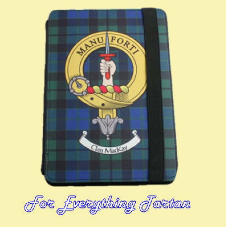 Image 0 of Clan Crest Tartan Badge Leather Black iPad Mini Flipcover Clan Badge Flipcase