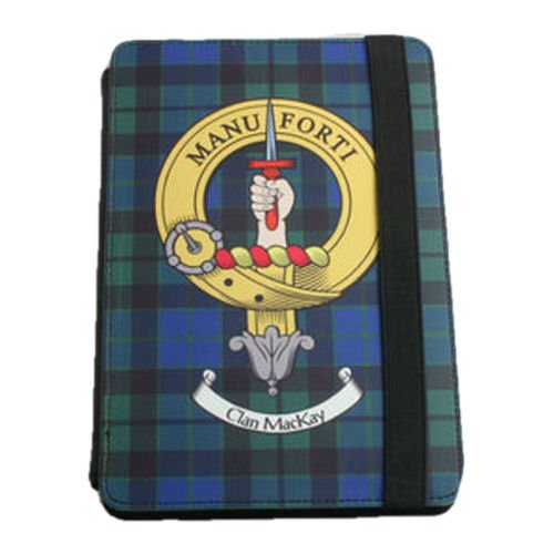Image 1 of Clan Crest Tartan Badge Leather Black iPad Mini Flipcover Clan Badge Flipcase