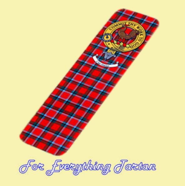 Image 0 of Clan Crest Tartan Clan Badge Tartan Metal Bookmarks Set of 2