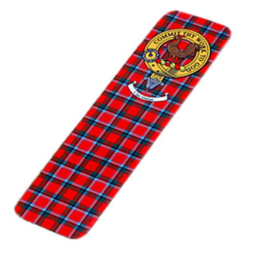Image 1 of Clan Crest Tartan Clan Badge Tartan Metal Bookmarks Set of 2