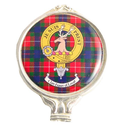 Image 1 of Clan Crest Tartan Badge Polished Metal Collectors Souvenir Spoon