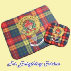 Clan Crest Tartan Badge Mousemat And Coaster Gift Set
