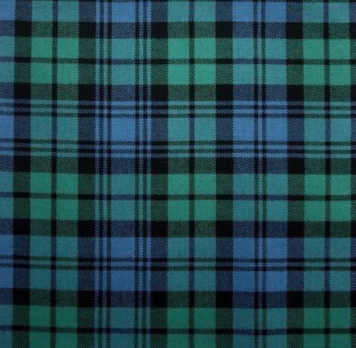 Image 1 of Blackwatch Ancient Tartan 10oz Wool Fabric Lightweight Swatch  