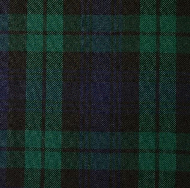 Image 1 of Blackwatch Modern Tartan 10oz Wool Fabric Lightweight Swatch  