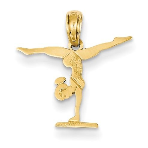 Image 1 of Gymnastics Olympic Sports Small 14K Yellow Gold Pendant Charm