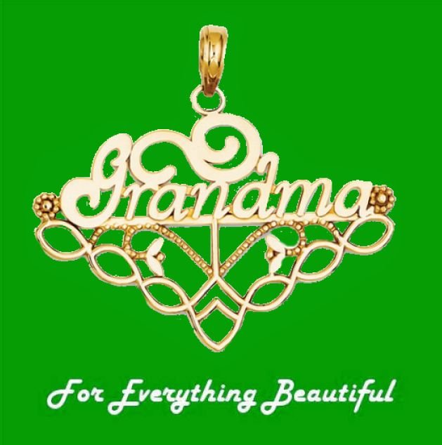 Image 0 of Grandma Family 14K Yellow Gold Pendant Charm