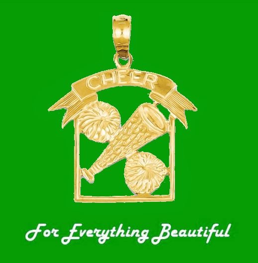 Image 0 of Cheer Framed Polished 14K Yellow Gold Pendant Charm