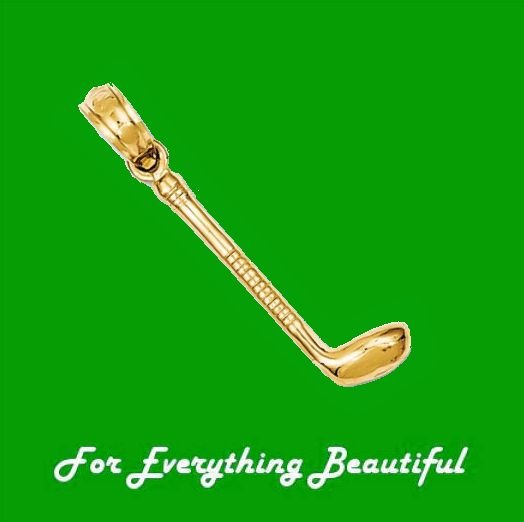 Image 0 of Golf Club Polished Small 14K Yellow Gold Pendant Charm