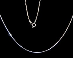 Sterling Silver Fine Italian Box Link Chain 18 inches 