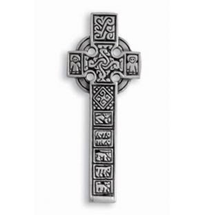 Image 1 of Moone Irish Celtic Cross Sterling Silver Celtic Cross 