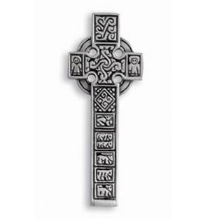 Image 1 of Moone Irish Celtic Cross Sterling Silver Celtic Cross 