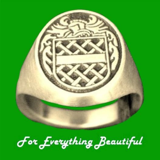 Image 0 of Knight Series Raised Relief Coat of Arms 10K Yellow Gold Mens Ring