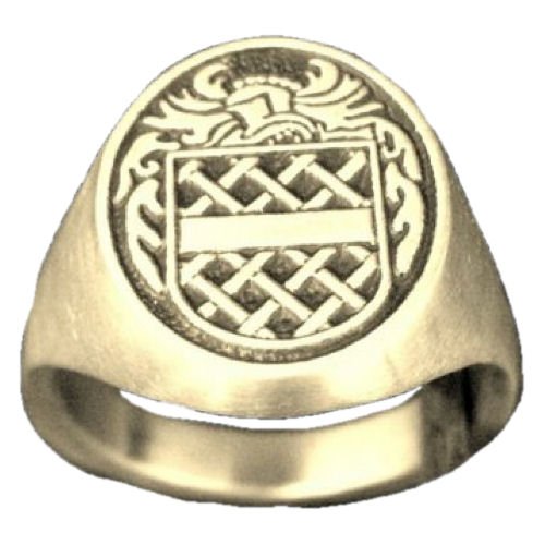 Image 1 of Knight Series Raised Relief Coat of Arms 10K Yellow Gold Mens Ring